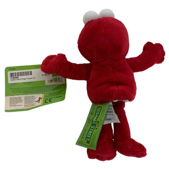 Gund Sesame Street Elmo Plush Finger Puppet 2009 Red Soft Toy 5.5 inch - Picture 3 of 5